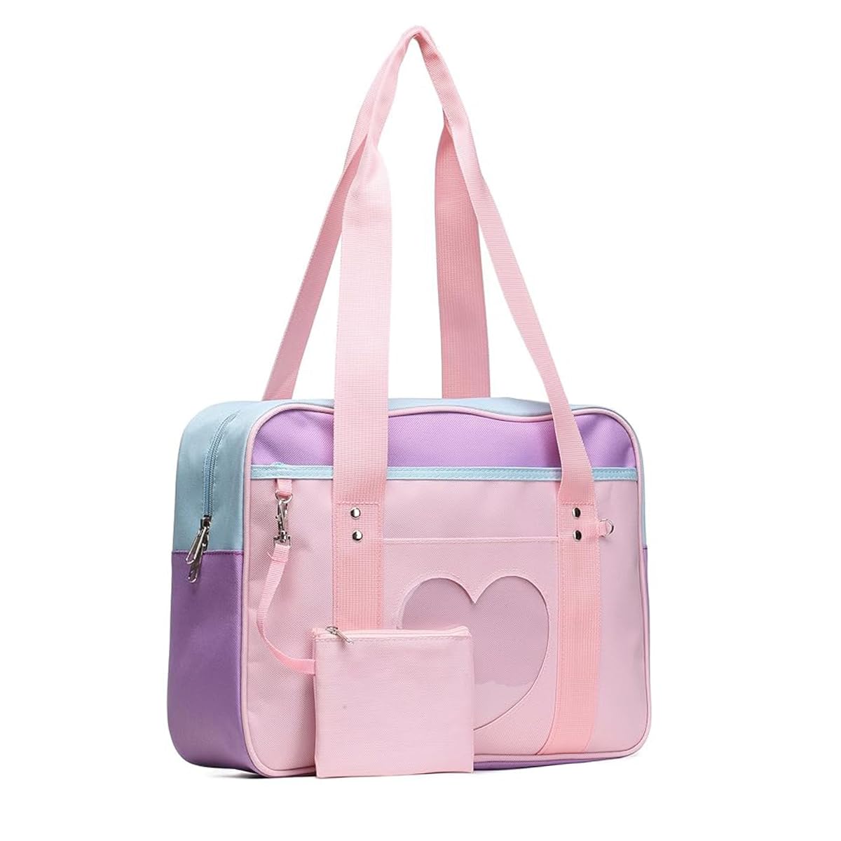 PALAY Girls Book Bag Handbag with Coin Pouch Travel Book Bag for Schoolgirls Book Shoulder Bag Tote Bag Pink Double Layer Zipper Book Bag School Gift Daily Item Handbag for Young Girls PALAY Girls Book Bag Handbag with Coin Pouch Travel Book Bag for Schoolgirls Book Shoulder Bag Tote Bag Pink Double Layer Zipper Book Bag School Gift Daily Item Handbag for Young Girls